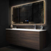 LED Spiegel Rechteckig | Touch-Schalter | Anti-Beschlag-Funktion | Warmweißes Licht - Reyze Seria Simetria Model 8